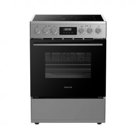 DAVOLINE CMFXS1100 IX/SILV Κουζίνα Ελεύθερη 70lt με Κεραμικές Εστίες 60cm